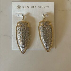 Kendra Scott Gold and Silver Filigree Earrings